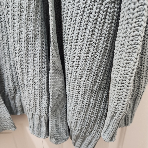 A New Day Women's XXL Green Large Knit open Cardigan Sweater - Picture 5 of 11